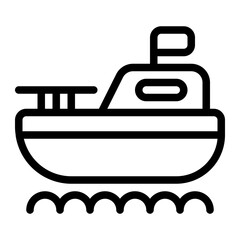 Boat line icon