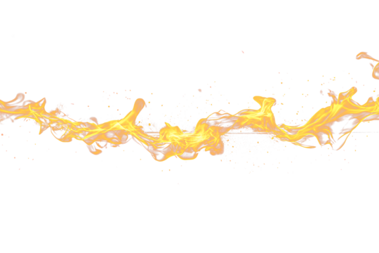 yellow fire power line against black background