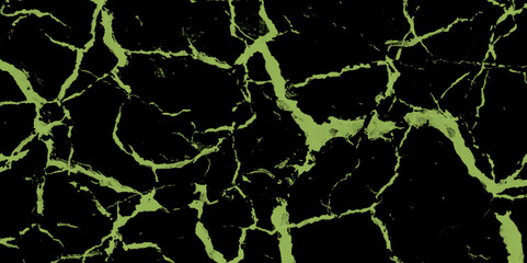 Obraz premium Abstract black natural marble texture background. Scattered green crack texture isolated on black background. distressed grunge concrete wall texture. abstract vintage of old surface texture bg.