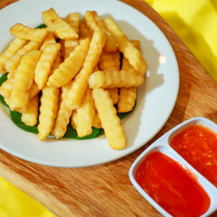 Crispy French Fries with Spicy Sambal