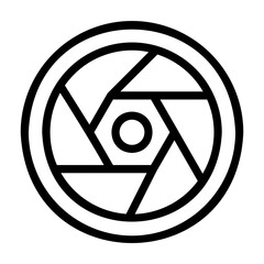 camera lens Line Icon