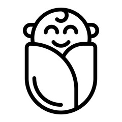 Baby line icon
