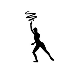 Ballet Dancer silhouette vector illustration