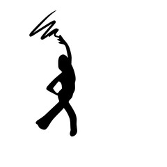 Ballet Dancer silhouette vector illustration