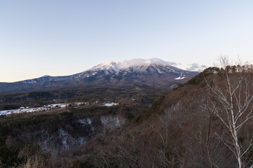 mountains in the snow