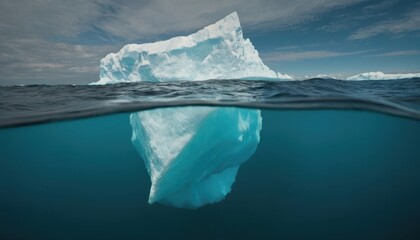 iceberg under water, success concept wallpaper