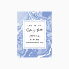 wedding marble card template