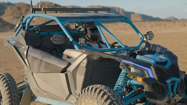 UTV offroad vehicle driving in the desert