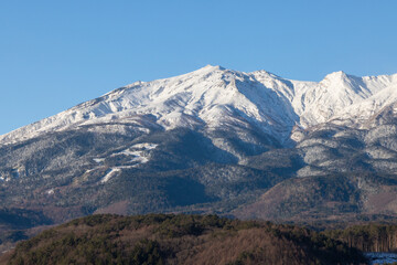mountains in the snow
