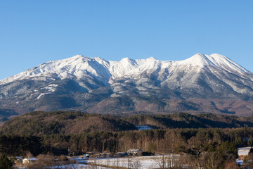 snow covered mountains