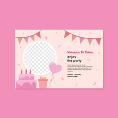 Birthday party invitation template background
