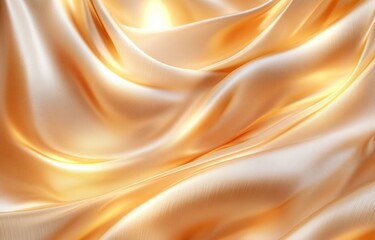 Elegant Golden Satin Silk Wave Texture