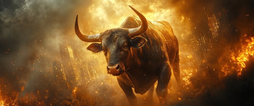 Bull and Bear Financial Market Chart Infographic Stock Exchange Performance Investment Strategy