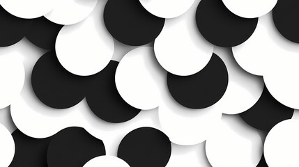 Geometric circle pattern, a flat tessellation design featuring minimalistic shapes in a harmonious arrangement, perfect for modern aesthetics. Tessellation. Illustration