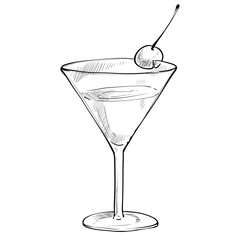 cocktail handdrawn illustration