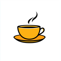 Obraz premium Vector logo illustration cup of tea