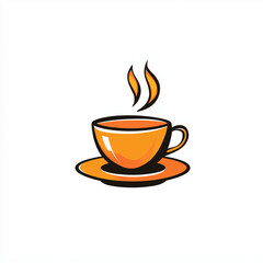 Obraz premium Vector logo illustration cup of tea
