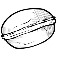 Macarons Cake handdrawn illustration