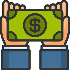 Liability icon for fintech, financial, finance, banking, digital, innovation, security, money, bank, tech, cryptocurrency, blockchain and technology
