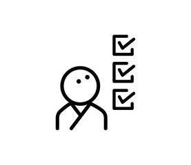 オプションを選ぶ患者のアイコンイラスト　ベクター
