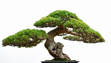 bonsai tree or bonsai on isolated white background
