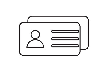 identification card set icon with white background vector stock illustration
