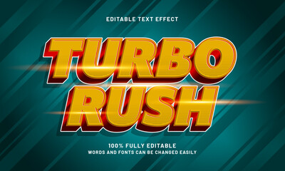 turbo rush editable text effects with a speed and fast theme