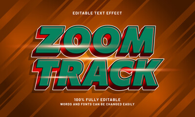 zoom track editable text effects with a speed and fast theme
