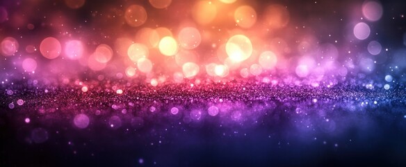 Obraz premium Glowing Abstract Gradient Background in Deep Purple Aqua and Black with Soft Bokeh Effect