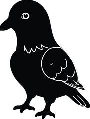 Fototapeta premium peaceful dove silhouette vector art