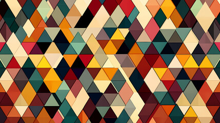 A tessellation of triangles creating a 3d effect on a flat surface. Tessellation. Illustration