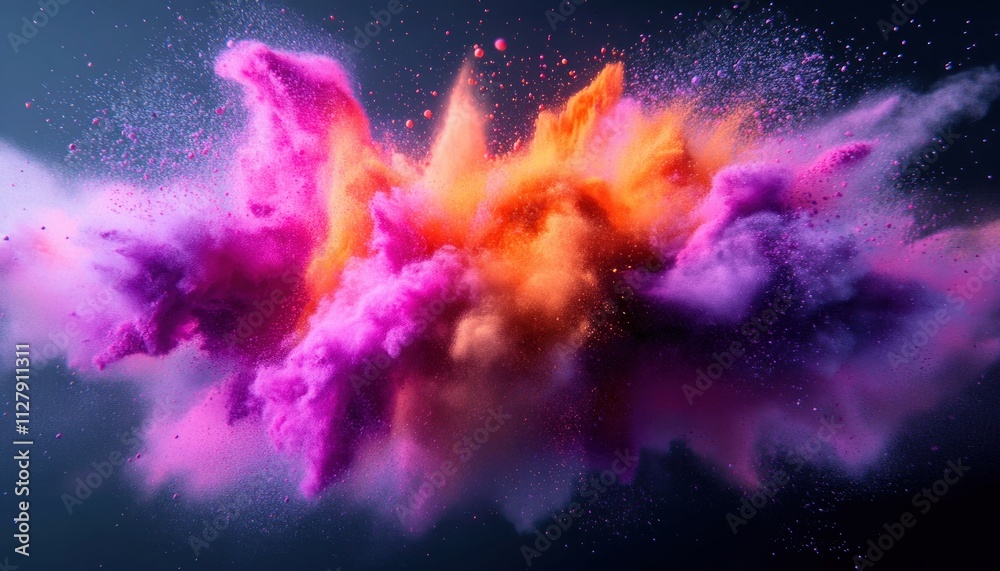 Aufkleber colorful explosion of abstract paint swirls and dynamic motion
