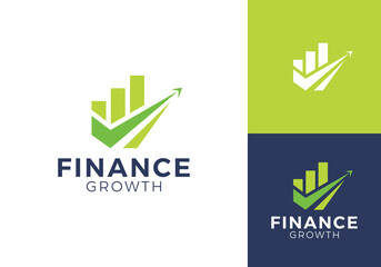 arrow chart logo design. creative diagram finance symbol icon vector