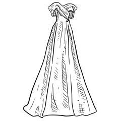 Wedding Dress Handdrawn Illustration