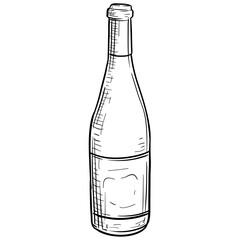 Beer Bottle Handdrawn Illustration