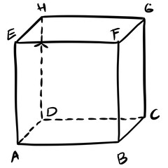 Cube Shape Handdrawn Illustration