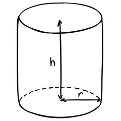 Cylinder Shape Handdrawn Illustration