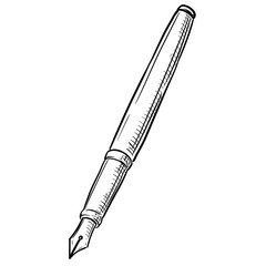 Classic Ink Pen Handdrawn Illustration