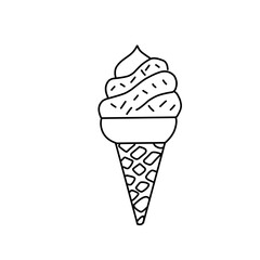 ice cream vector line icon