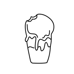 ice cream vector line icon