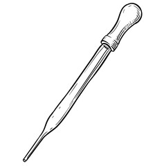 Laboratory Pipette Handdrawn Illustration