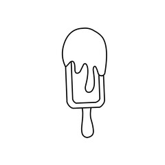 ice cream vector line icon