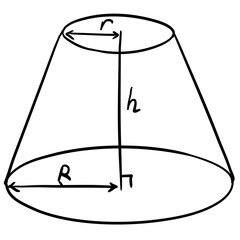Frustum Cone Handdrawn Illustration
