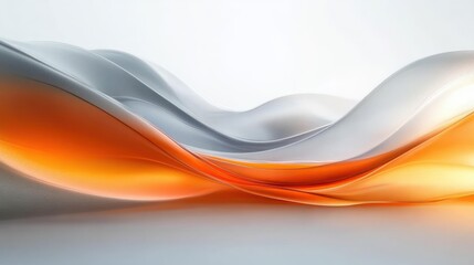 Serene Abstract Landscape with Smooth Curves and Warm Hues