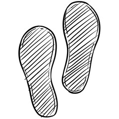 Human Footprints Handdrawn Illustration