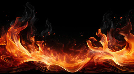 Fototapeta premium fire flames background