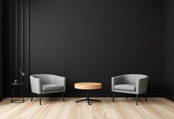 Modern Minimalist Lounge Area with Elegant Furniture