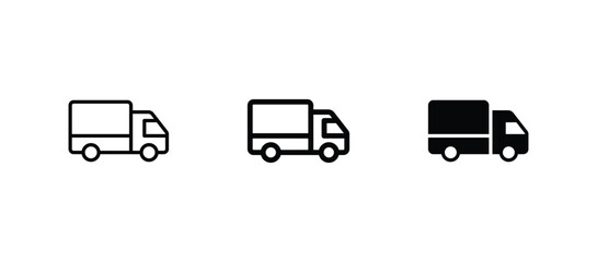 truck icon set vector. Delivery truck icon