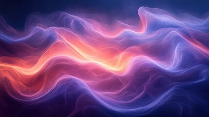 Abstract Serene Waves Purple and Blue Flowing Light