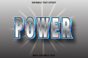 Power editable text effect 3d emboss modern style